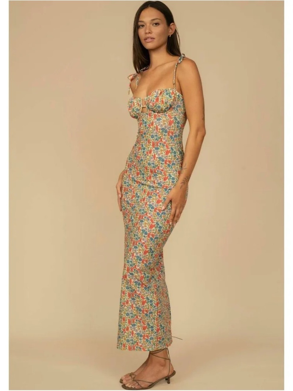 Montce Floral Bustier Bodycon Dress in Multicolor - Picture 2 of 4